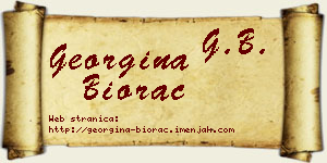Georgina Biorac vizit kartica